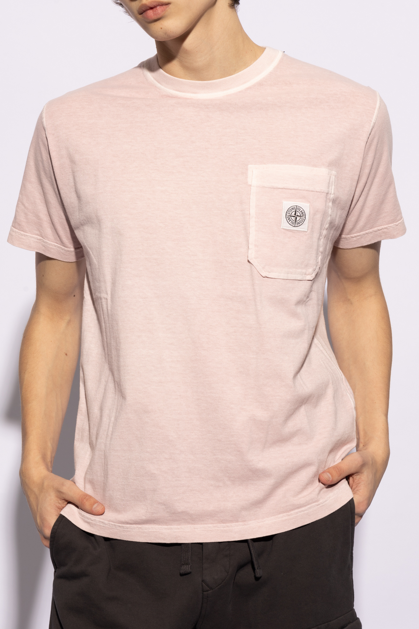 Pink T-shirt with logo Stone Island - Vitkac Canada